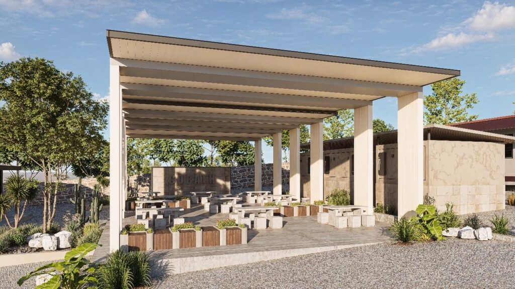 Render de proyecto construcción de techumbre